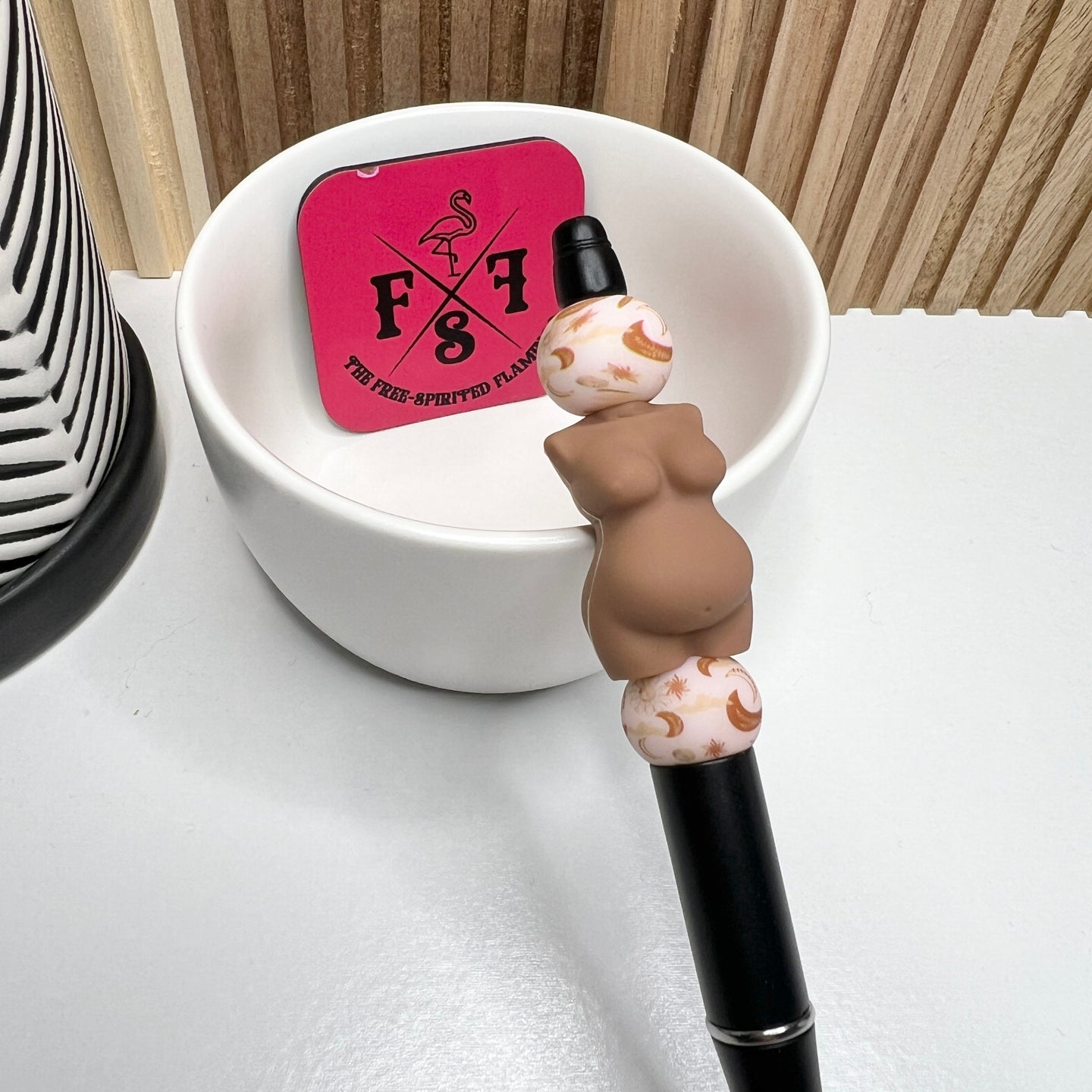 Pregnant Dark Skinned Moons Plastic Pen